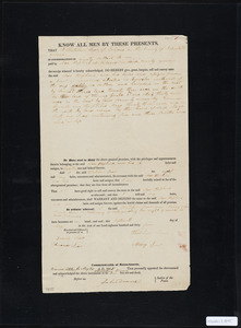 Deed of property in Brewster sold to Asa Hopkins of Orleans by Thatcher Snow of Orleans