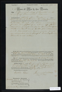 Deed of property in Brewster sold to Eldredge Small of Brewster by Jeremiah Mayo of Brewster