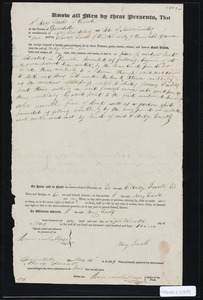 Deed of property in Brewster sold to Eldredge Small of Brewster by Mary Small of Brewster