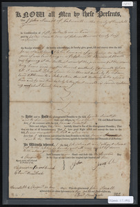 Deed of property in Falmouth (Falalmouth) sold to James Small Junr of Falmouth by John Small of Falmouth