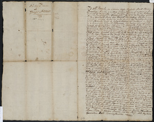 Deed of property in Chatham sold to Joseph Attwood of Chatham by Elisha Donae and Hannah DoaneEastham