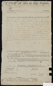Deed of property in Chatham sold to J___ (?) Cahoon of Harwich by Joseph Ellis and Jemima Ellis of Harwich