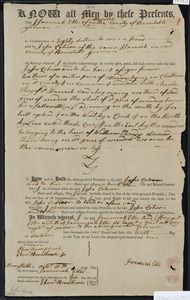 Deed of property in Chatham sold to Jesse Cahoon of Harwich by Jeremiah Ellis of Harwich