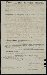 Deed of property in Chatham sold to Joseph Atwood of Chatham by Samuel Doane, Salathiel Nickerson, and Stephen Ryder of Chatham