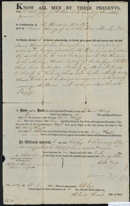 Deed of property in Chatham sold to Isaac Hardy of Chatham by Seth Gage and Saloma Gage of Chatham