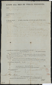 Deed of property in Chatham sold to Joseph Atwood of Chatham by Sears Atwood and Azubah Atwood of Chatham