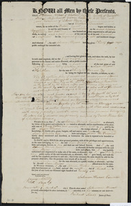 Deed of property in Chatham sold to Sears Atwood of Chatham by David Howes (estate of) of Chatham