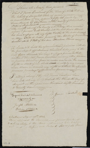 Deed of property in Chatham sold to James Loveland of North Hill, Maine by Sears Atwood of Chatham