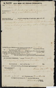 Deed of property in Chatham sold to Isaac Hardy of Chatham by Thomas Hamilton of Chatham