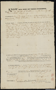 Deed of property in Chatham sold to Isaac Hardy of Chatham by David Gould and Mehitable Gould of Chatham