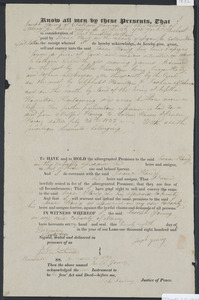 Deed of property in Chatham sold to Isaac Hardy and Collins Howes of Chatham by Joseph Young and David Godfrey of Godfrey, New York; Young, Chatham