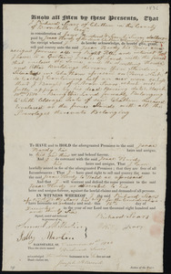 Deed of property in Chatham sold to Isaac Hardy of Chatham by Richard Sears of Chatham