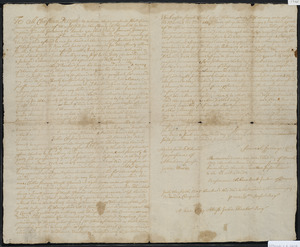 Deed of property in Monomoy (Manamoy) sold to Richard Sears by Samuel Sprague of Monomoy