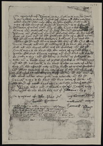 Deed of property in Eastham sold to Thomas Mayo, Nathaniel Mayo, and Samuel Mayo of Eastham by Nathaniel Mayo (estate of) of Eastham