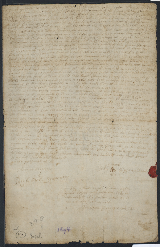 Deed of property in Eastham sold to Abel Thom of Eastham by John Sipson of Eastham