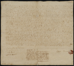 Deed of property in Eastham sold to Thomas Mayo of Eastham by Doane Joseph of Eastham
