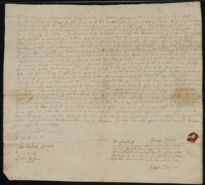 Deed of property in Eastham sold to Thomas Mayo of Eastham by George Shaw of Eastham