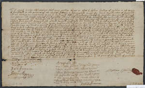 Deed of property in Eastham sold to Jonathan Sparrow of Eastham by Joshua Harding of Eastham