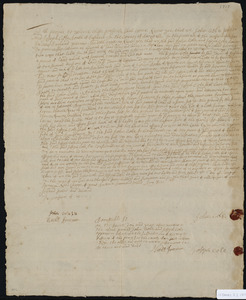 Deed of property in Eastham sold to John Cole Sr. and Joseph Cole of Eastham by John Cole Sr. and Joseph Cole of Eastham