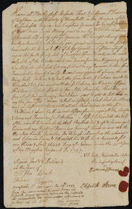 Deed of property in Eastham sold to William Cahoon of Harwich by Edmund Doane and Elizabeth Doane of Eastham