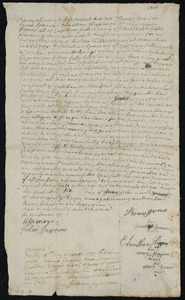 Deed of property in Eastham sold to Johathon Sparrow of Eastham by Thomas Sparrow, Sarah Sparrow, Elnatha Higgins, and Marcy Higgins of Eastham