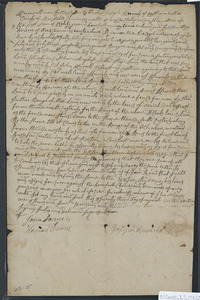 Deed of property in Eastham sold to Timothy Doane of Eastham by Joseph Knoal (Knowles) of Eastham