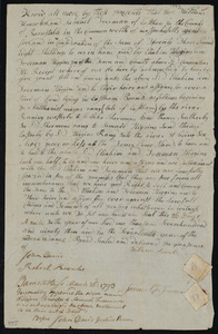 Deed of property in Eastham sold to Eliakim Higgins and Freeman Higgins of Eastham by William Knowles and Samuel Freeman of Harwich