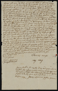 Deed of property in Eastham sold to Gould Linnel of Eastham by Thomas Mayon of Eastham