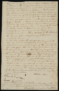 Deed of property in Eastham sold to Asa Hopkins of Orleans by Thatcher Snow of Orleans