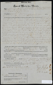 Deed of property in Eastham sold to Richard Smith of Eastham by Oliver Smith, Albert Smith, and Seth Smith of Charlestown, MA; Wilbraham, MA; Eastham