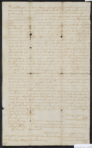 Deed of property in Harwich sold to John Smith of Manamoset by William Cahoon of Manamoset