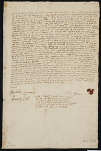 Deed of property in Harwich sold to John Rogers of Eastham by John Tom of Harwich