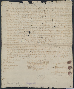 Deed of property in Harwich (Potanumakut) sold to John Tom by Ben Sipson of Harwich