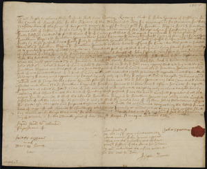 Deed of property in Harwich sold to Jonathan Higgins Jr. by John Sparrow of Harwich