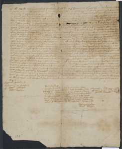 Deed of property in Harwich sold to John Tucker by Quechuinnet of Harwich