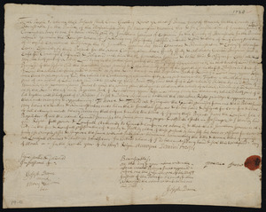 Deed of property in Harwich sold to Jonathan Sparrow by Prince Snow of Harwich