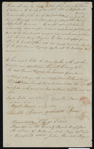 Deed of property in Orleans sold to Samuel Higgins of Orleans by Timothy Doane and Je--ah Doane of Orleans