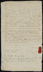 Deed of property in Orleans sold to Theophilus Mayo of Orleans by Uriah Mayo and Bethiah Mayo of Orleans