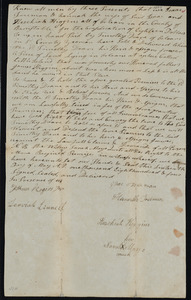 Deed of property in Orleans sold to Timothy Doane of Orleans by Isaac Freeman, Hannah Freeman, Hesekiah Higgins, and Sarah Mayo of Orleans