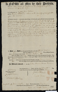 Deed of property in Orleans sold to Thomas Robbins of Orleans by John Doane and Eunice Doane of Chatham