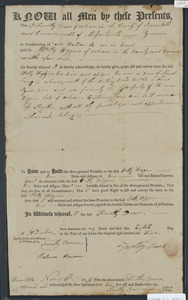 Deed of property in Orleans sold to Patty Higgins of Orleans by Timothy Doane of Orleans