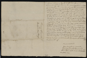 Deed of property in Orleans sold to Theophilus Mayo of Orleans by Hemon Linnell of Orleans