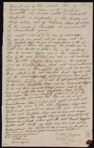 Deed of property in Orleans sold to Theophilus Mayo by Daniel Higgins of Orleans