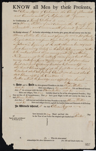 Deed of property in Orleans sold to Thomas Robbins by Elezar Rogers of Orleans