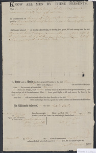 Deed of property in Orleans sold to Thomas Robbins of Orleans by Asa Cole and Polly Cole of Orleans