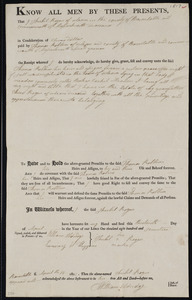 Deed of property in Orleans sold to Thomas Robbins of Orleans by Shubel Rogers of Orleans