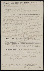 Deed of property in Orleans sold to Thomas Robbins of Orleans by Johannah Nickerson of Harwich