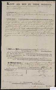 Deed of property in Orleans sold to Lewis Doane of Orleans by Moses Higgins of Orleans
