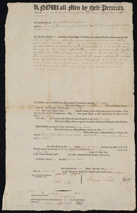 Deed of property in Orleans sold to Timothy Doane of Orleans by Anna Cole of Orleans