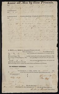 Deed of property in Orleans sold to Thomas Mayo of Orleans by Benson Mayo and Ira Mayo of Orleans